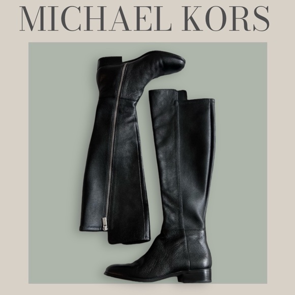 MICHAEL Michael Kors Shoes - MICHAEL Michael Kors Black Stretch Leather Riding Boots | Size 7 M